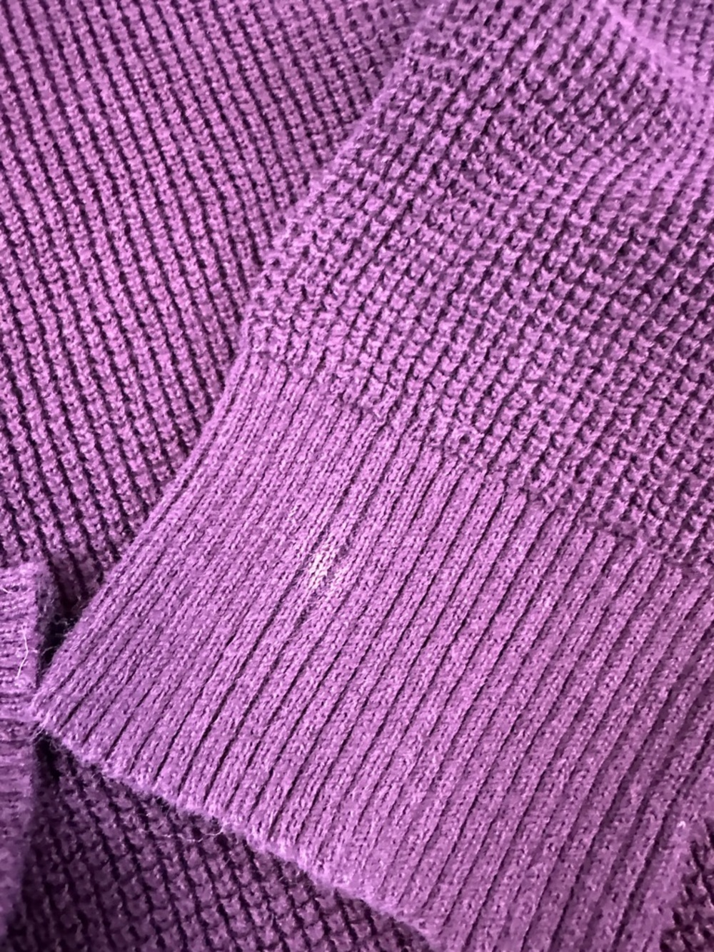Lauren Ralph Lauren 100% Cotton Plum waffle Knit Hooded Sweater - Picture 12 of 13